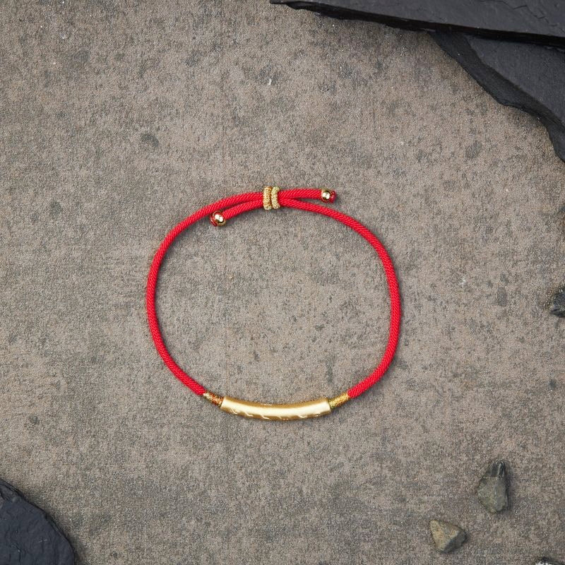 Buddha & Karma Tibetan Red String Bracelet - Buddhist Lucky Charm