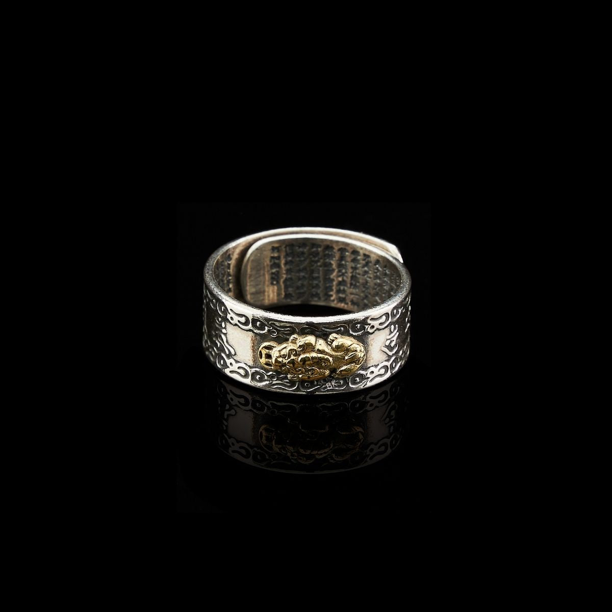 Buddha & Karma Feng Shui Pixiu Mantra Ring - Wealth & Protection