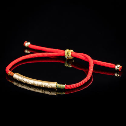 Buddha & Karma Tibetan Red String Bracelet - Buddhist Lucky Charm