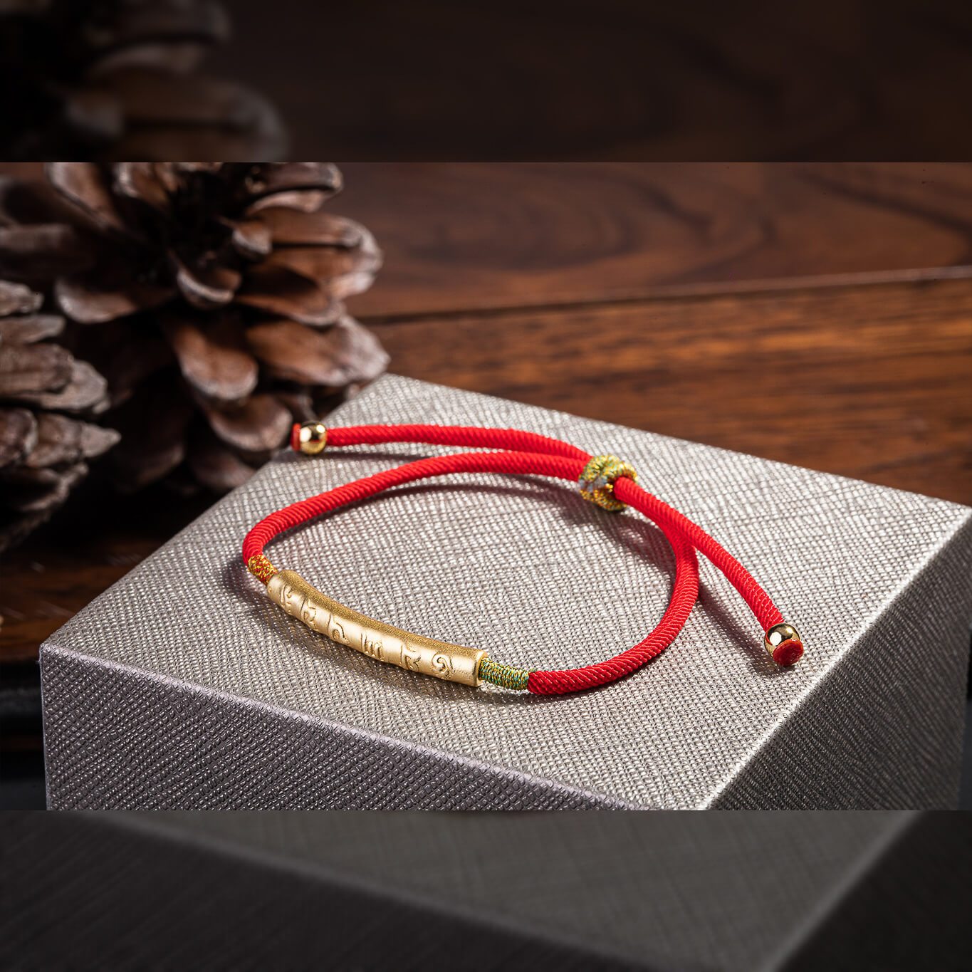 Buddha & Karma Tibetan Red String Bracelet - Buddhist Lucky Charm