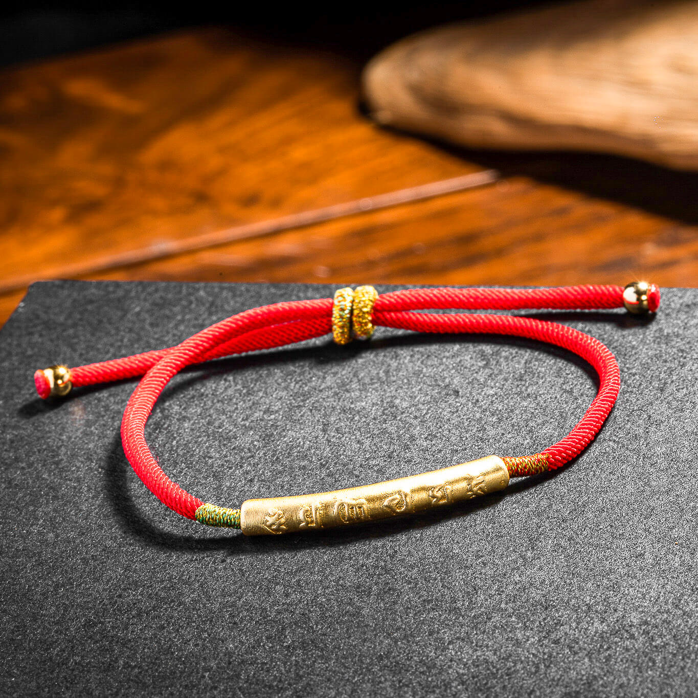 Buddha & Karma Tibetan Red String Bracelet - Buddhist Lucky Charm