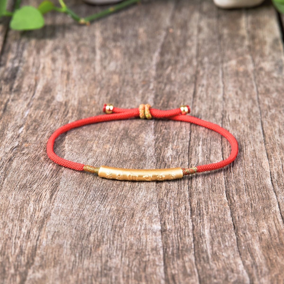 Buddha & Karma Tibetan Red String Bracelet - Buddhist Lucky Charm